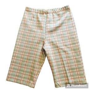 Womens Vintage Checkered High-Rise Polyester Bermuda Shorts Size 0-2